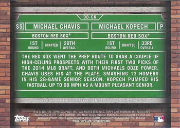 2014 Bowman Draft - Dual Draftees #DD-CK Michael Chavis / Michael Kopech Back