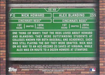 2014 Bowman Draft - Dual Draftees #DD-HB Nick Howard / Alex Blandino Back