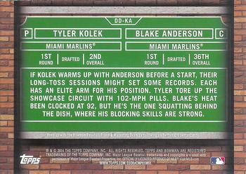 2014 Bowman Draft - Dual Draftees #DD-KA Tyler Kolek / Blake Anderson Back