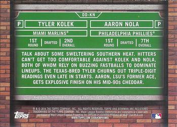 2014 Bowman Draft - Dual Draftees #DD-KN Tyler Kolek / Aaron Nola Back