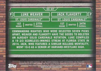 2014 Bowman Draft - Dual Draftees #DD-WF Luke Weaver / Jack Flaherty Back