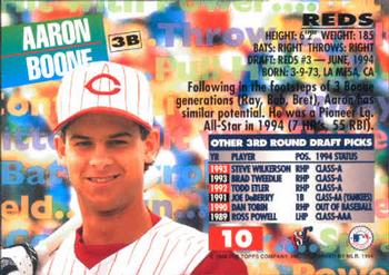 1994 Stadium Club Draft Picks #10 Aaron Boone Back