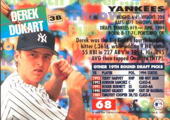 1994 Stadium Club Draft Picks #68 Derek Dukart Back