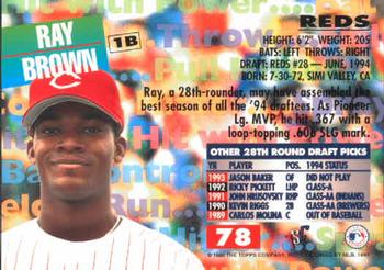 1994 Stadium Club Draft Picks #78 Ray Brown Back