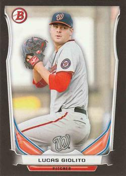 2014 Bowman Draft - Top Prospects Black #TP-9 Lucas Giolito Front