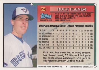 1994 Topps - Gold #39 Huck Flener Back