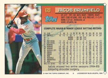 1994 Topps - Gold #69 Jacob Brumfield Back