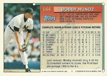 1994 Topps - Gold #144 Bobby Munoz Back