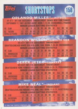 1994 Topps - Gold #158 SS Prospects (Orlando Miller / Brandon Wilson / Derek Jeter / Mike Neal) Back