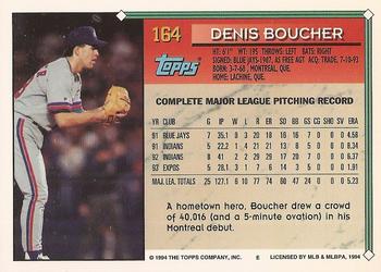 1994 Topps - Gold #164 Denis Boucher Back