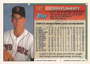 1994 Topps - Gold #197 John Flaherty Back