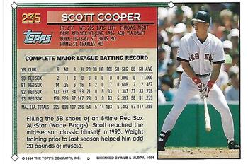 1994 Topps - Gold #235 Scott Cooper Back
