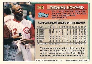 1994 Topps - Gold #246 Thomas Howard Back