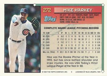 1994 Topps - Gold #272 Mike Harkey Back