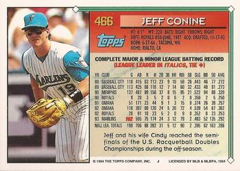1994 Topps - Gold #466 Jeff Conine Back