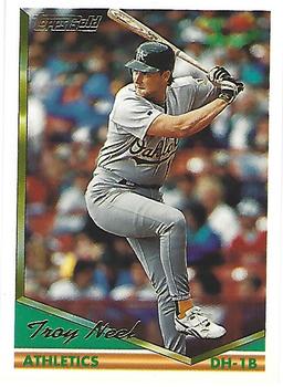1994 Topps - Gold #493 Troy Neel Front