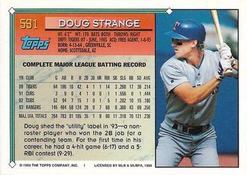 1994 Topps - Gold #591 Doug Strange Back