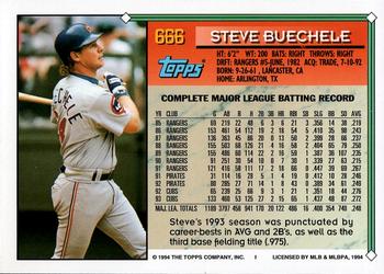 1994 Topps - Gold #666 Steve Buechele Back