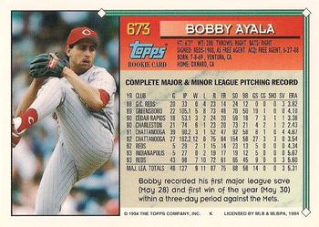 1994 Topps - Gold #673 Bobby Ayala Back