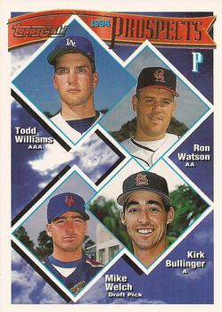 1994 Topps - Gold #713 P Prospects (Todd Williams / Ron Watson / Kirk Bullinger / Mike Welch) Front