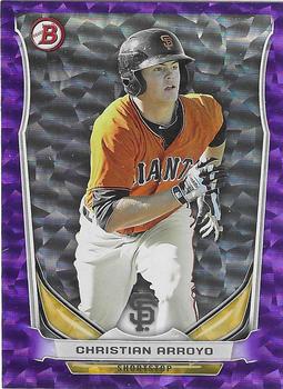 2014 Bowman Draft - Top Prospects Purple Ice #TP-81 Christian Arroyo Front
