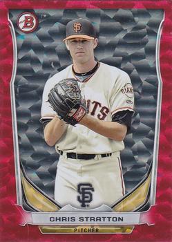 2014 Bowman Draft - Top Prospects Red Ice #TP-79 Chris Stratton Front