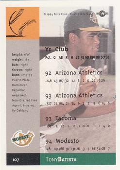 1994-95 Fleer Excel #107 Tony Batista Back