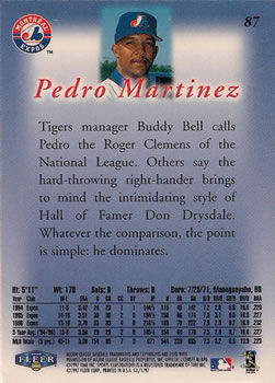 1997 Sports Illustrated #87 Pedro Martinez Back