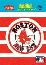 1987 Fleer Classic Miniatures - Logo Stickers (Stripes) #NNO Boston Red Sox Front