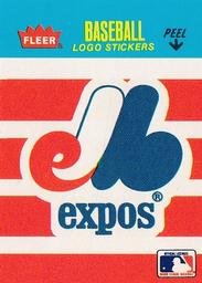 1987 Fleer Classic Miniatures - Logo Stickers (Stripes) #NNO Montreal Expos Front