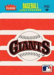 1987 Fleer Classic Miniatures - Logo Stickers (Stripes) #NNO San Francisco Giants Front
