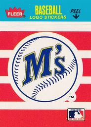 1987 Fleer Classic Miniatures - Logo Stickers (Stripes) #NNO Seattle Mariners Front