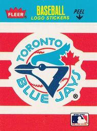 1987 Fleer Classic Miniatures - Logo Stickers (Stripes) #NNO Toronto Blue Jays Front