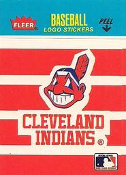 1987 Fleer Classic Miniatures - Logo Stickers (Stripes) #NNO Cleveland Indians Front