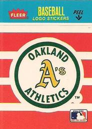 1987 Fleer Classic Miniatures - Logo Stickers (Stripes) #NNO Oakland Athletics Front