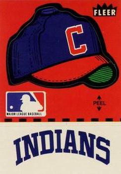 1980 Fleer Baseball Stickers #NNO Cleveland Indians Cap Front