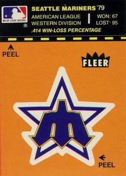 1980 Fleer Baseball Stickers #NNO Seattle Mariners Logo Front