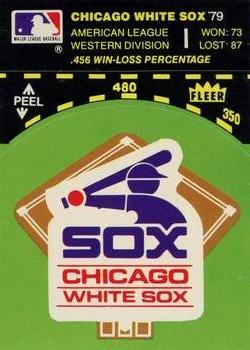 1980 Fleer Baseball Stickers #NNO Chicago White Sox Baseball Diamond Front