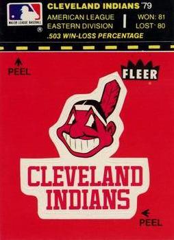1980 Fleer Baseball Stickers #NNO Cleveland Indians Logo Front