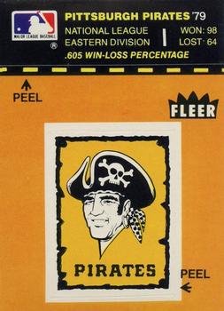 1980 Fleer Baseball Stickers #NNO Pittsburgh Pirates Logo (Orange) Front