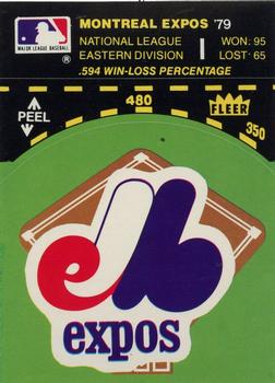 1980 Fleer Baseball Stickers #NNO Montreal Expos Baseball Diamond Front