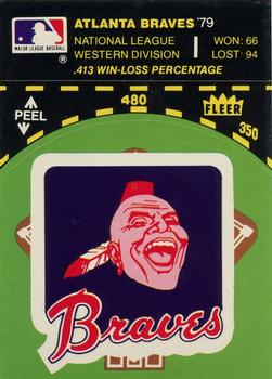 1980 Fleer Baseball Stickers #NNO Atlanta Braves Baseball Diamond Front