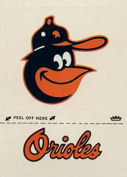 1980 Fleer Baseball Stickers #NNO Baltimore Orioles Monogram Front