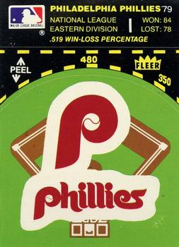 1980 Fleer Baseball Stickers #NNO Philadelphia Phillies Baseball Diamond Front