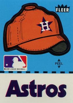 1980 Fleer Baseball Stickers #NNO Houston Astros Cap Front