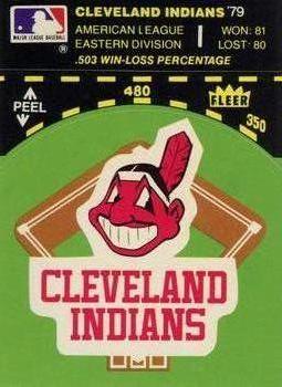 1980 Fleer Baseball Stickers #NNO Cleveland Indians Baseball Diamond Front