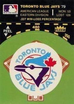 1980 Fleer Baseball Stickers #NNO Toronto Blue Jays Baseball Diamond Front