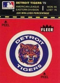1980 Fleer Baseball Stickers #NNO Detroit Tigers Logo Front