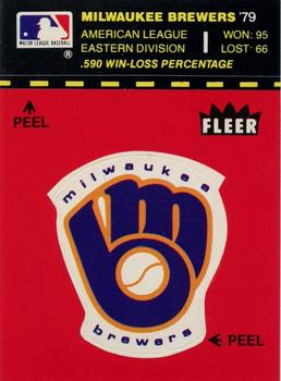 1980 Fleer Baseball Stickers #NNO Milwaukee Brewers Logo Front