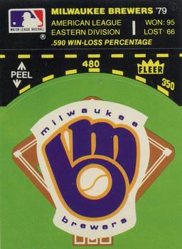 1980 Fleer Baseball Stickers #NNO Milwaukee Brewers Baseball Diamond Front